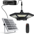 Solar garage light 4-leaf 6-side design 7W outdoor wall lamp with remote control