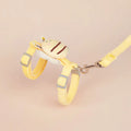 Bee-shaped outdoor cat leash with adjustable harness in pink, yellow, or blue colours