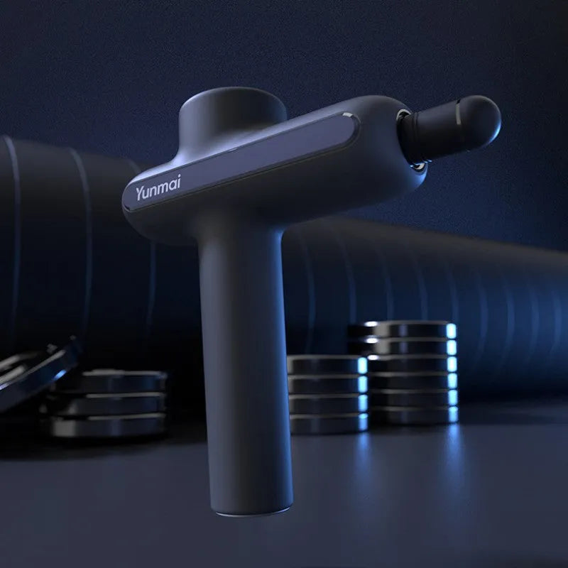 Grey Massage Gun Pro Basic with rechargeable lithium battery and 3 speed settings