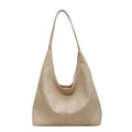 Two-piece composite bag set: large hobo shoulder bag and clutch in PU, available in five colours including black and dark brown