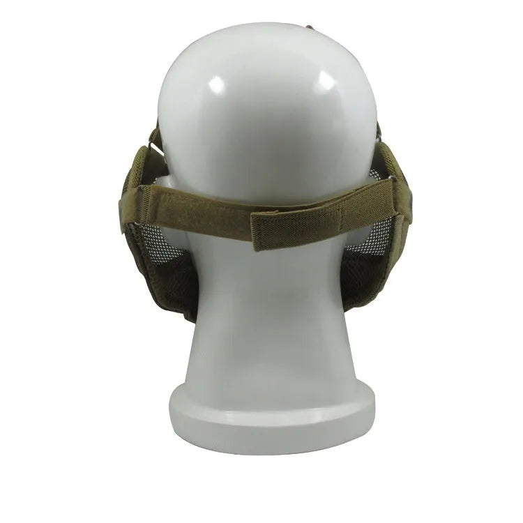 Carbon steel protective face mask for outdoor tactical sports in various colour options