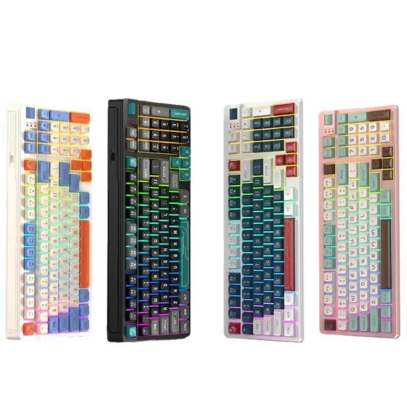 ABS plastic desktop computer keyboard with colourful design and USB cable