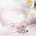 Opal cat's eye stone beaded bracelet for women with diamond-shaped beads and electroplated finish