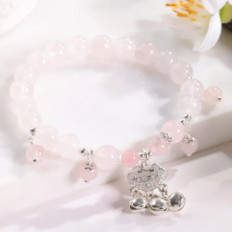 Opal cat's eye stone beaded bracelet for women with diamond-shaped beads and electroplated finish