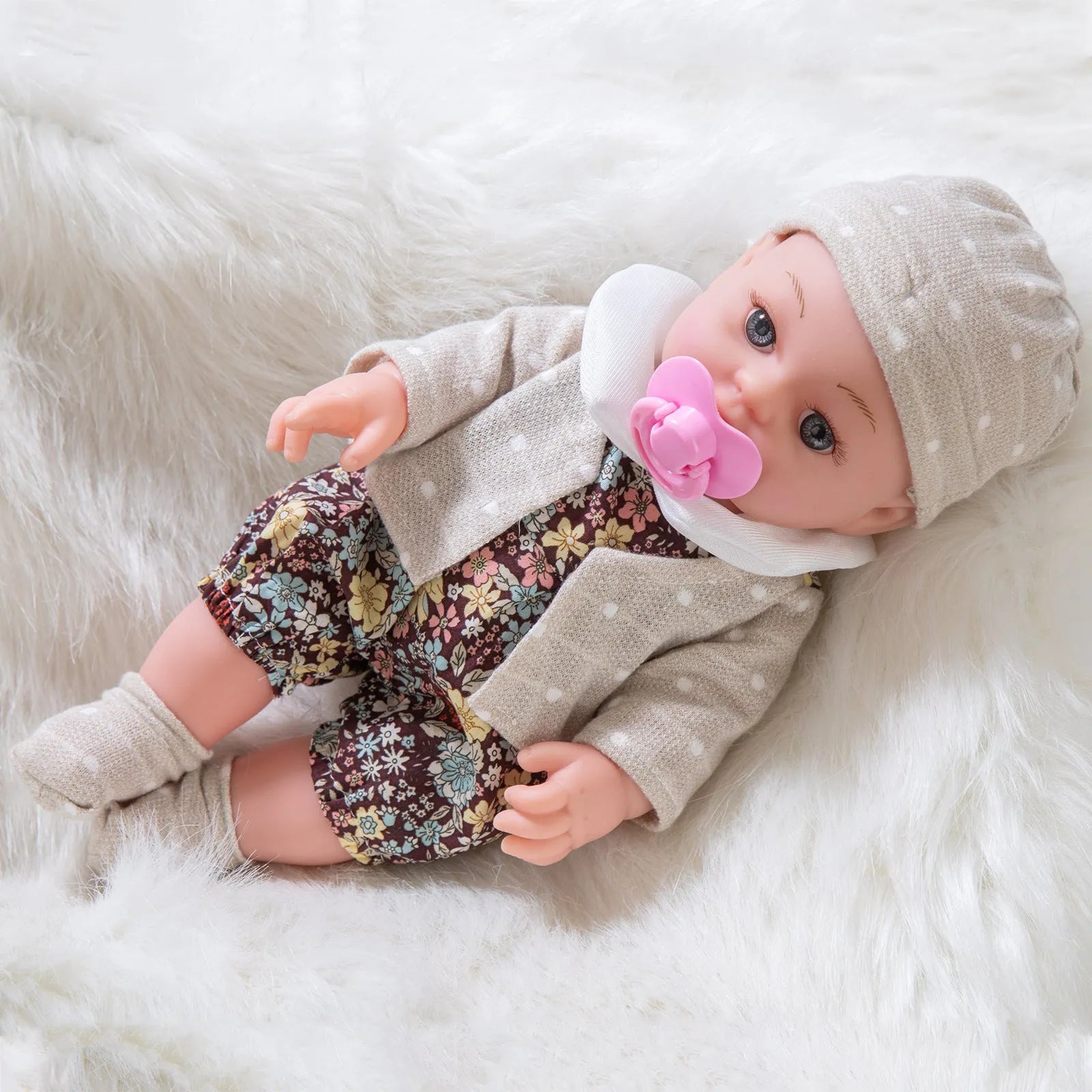 Fashion baby doll full vinyl with changeable clothes suit in TM-010 colour, 30cm height, net pocket packaging