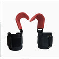 Black fitness wrist strap with hook for pull-up training and wrist support