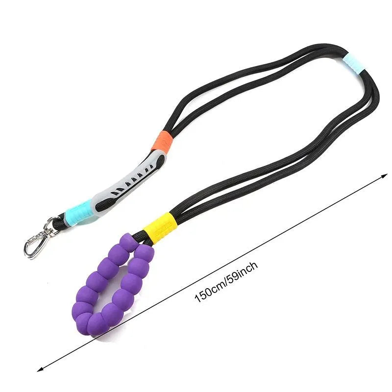 140cm nylon dog leash with anti-slip foam handle in four colour options