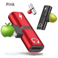 Simple Mobile Phone 2-in-1 Audio Adapter in gold, alloy material, for Apple devices