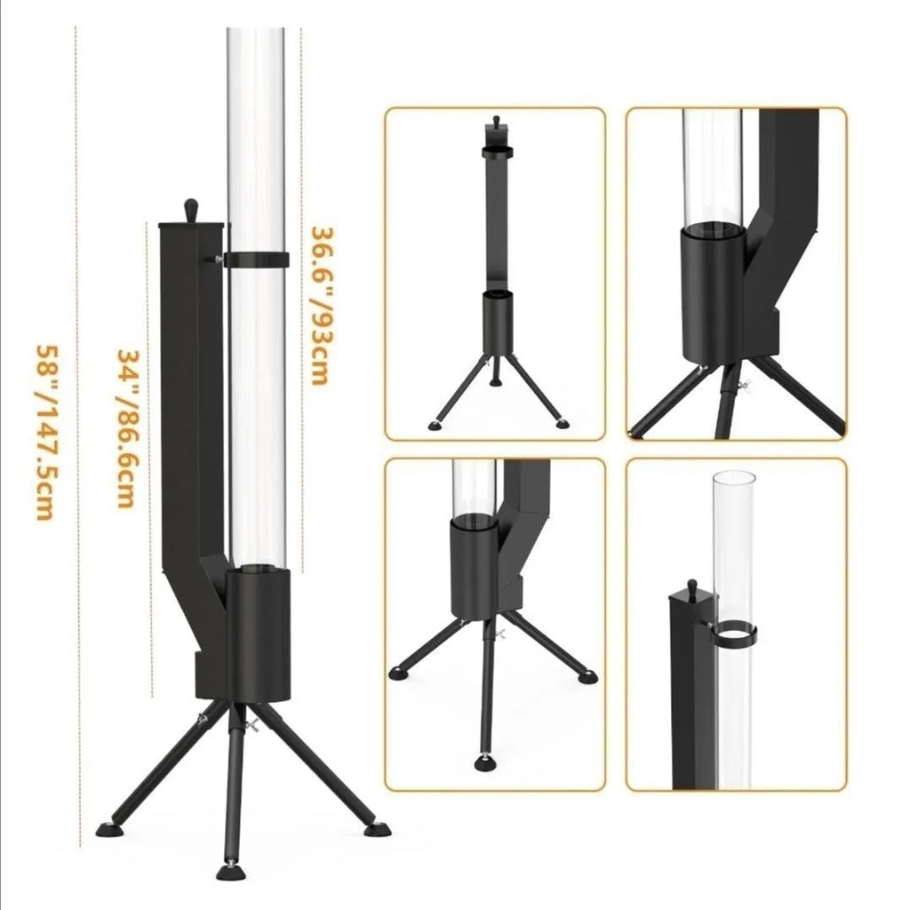 Vertical iron wood burning rocket furnace heating stove for courtyard use