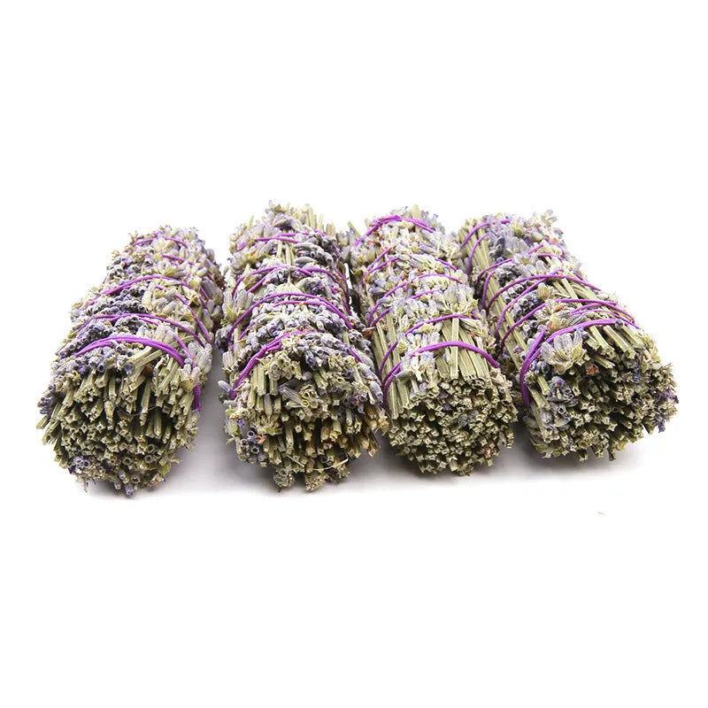 Natural lavender-scented dried flower aromatherapy stick measuring 4 inches