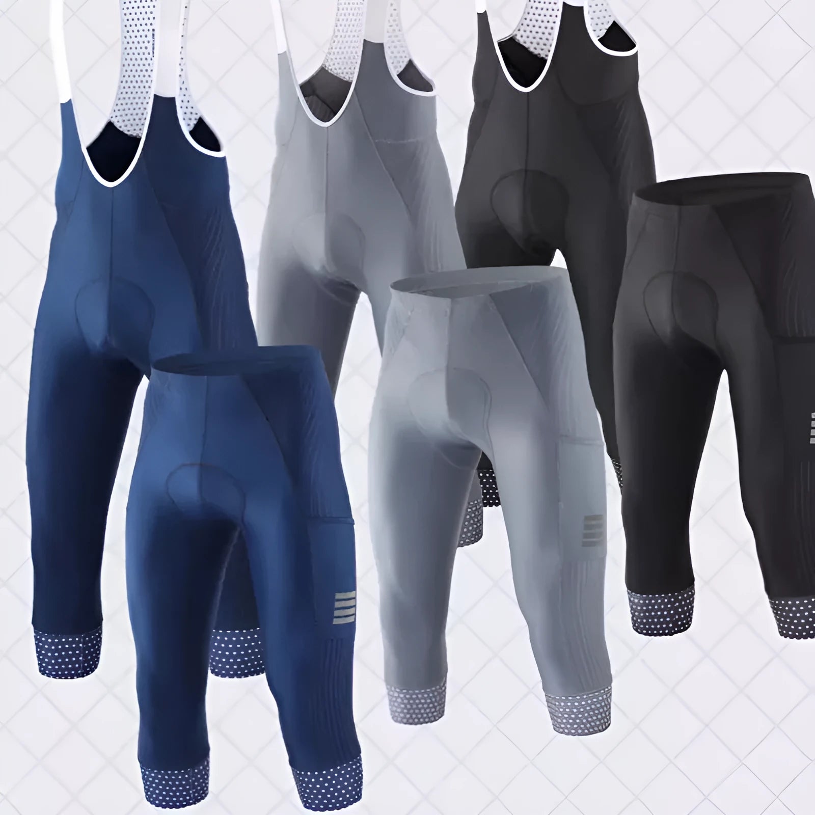 Black cycling shorts with three-inch inseam, cargo pockets, and removable shock-absorbing cushion