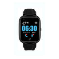 Smart GPS positioning watch for the elderly with a square colour screen and silicone strap.