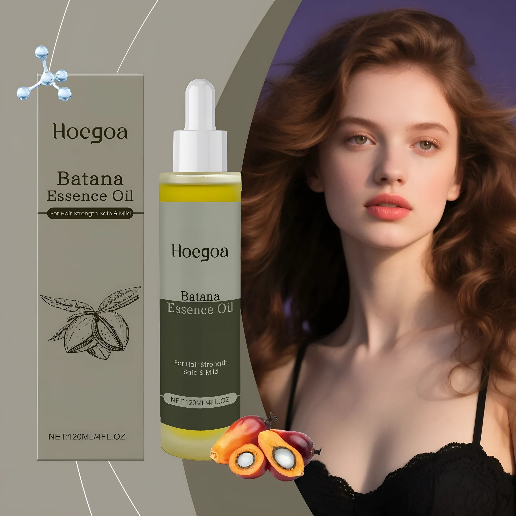 120ml bottle of Platthana Secret Hair Essential Oil for scalp massage and daily treatment