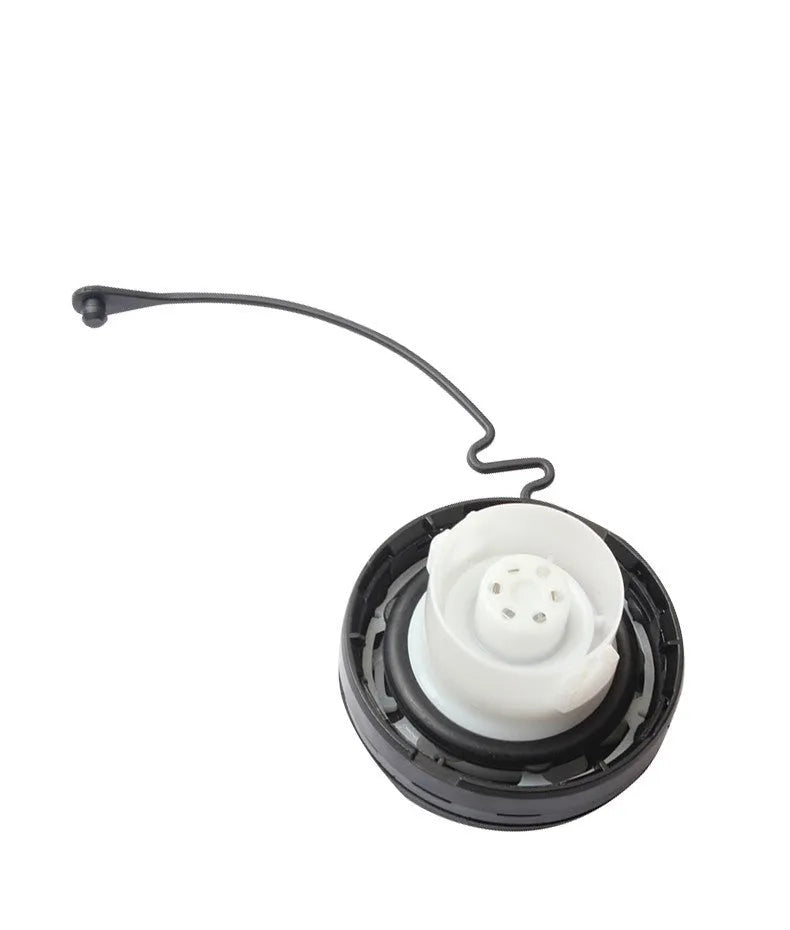 Black Toyota replacement fuel tank cap with snap-type design for fuel filler neck