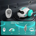 Blue and orange remote control cat toys with feather attachments and charging cable