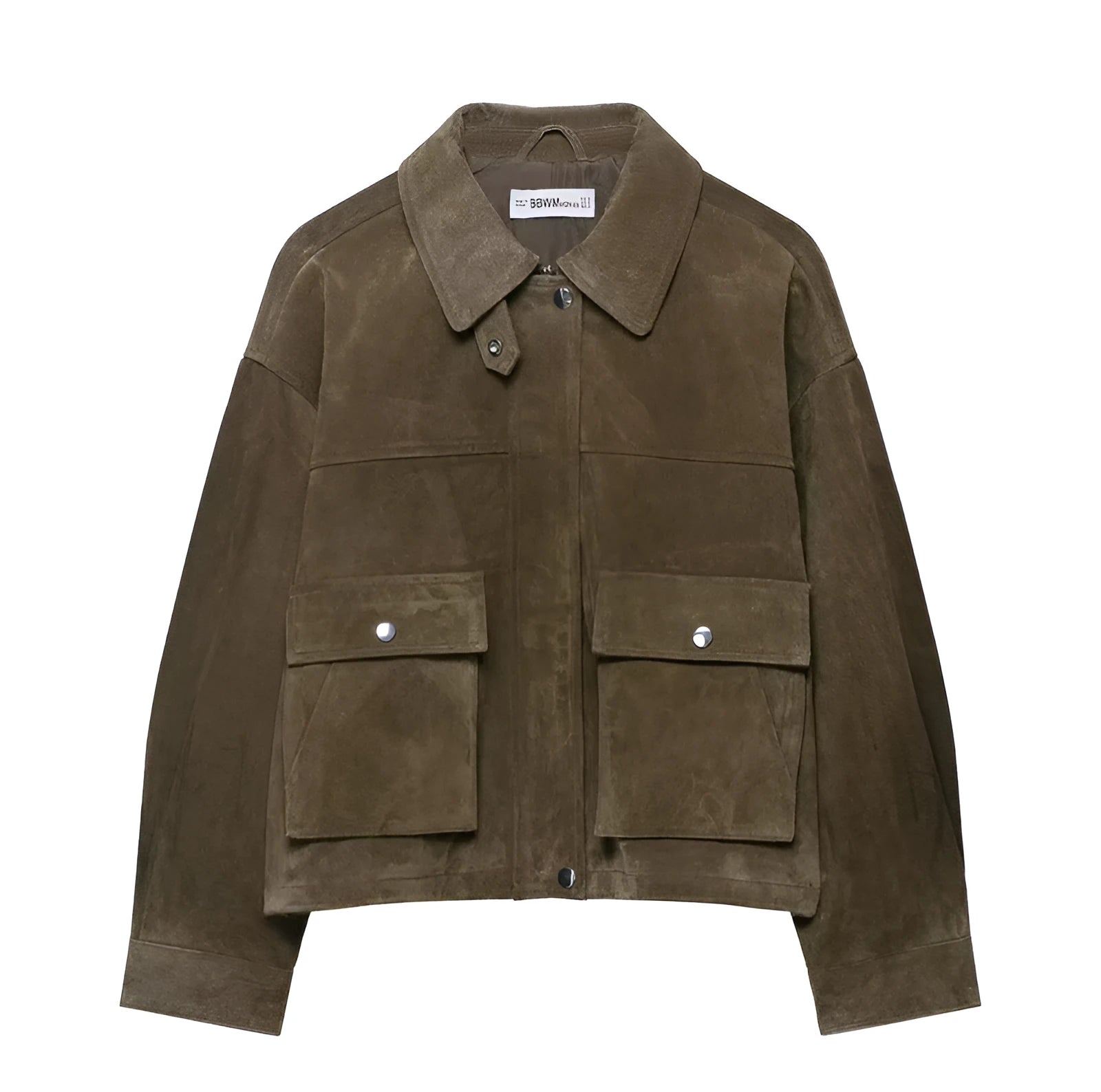 Women's medium thickness PU fabric jacket in Japanese Korean casual style