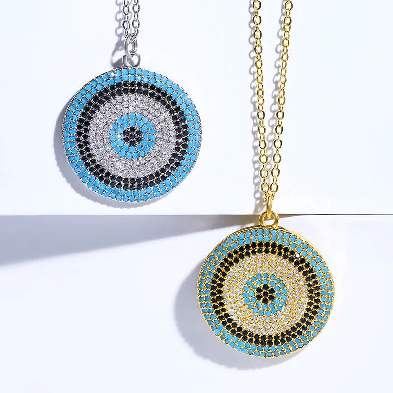 18K gold plated copper clavicle chain necklace with snake bone chain and zircon pendant, adjustable 21-50cm