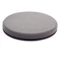 360-degree rotating car seat cushion with a non-slip base, showing short plush cloth cover.