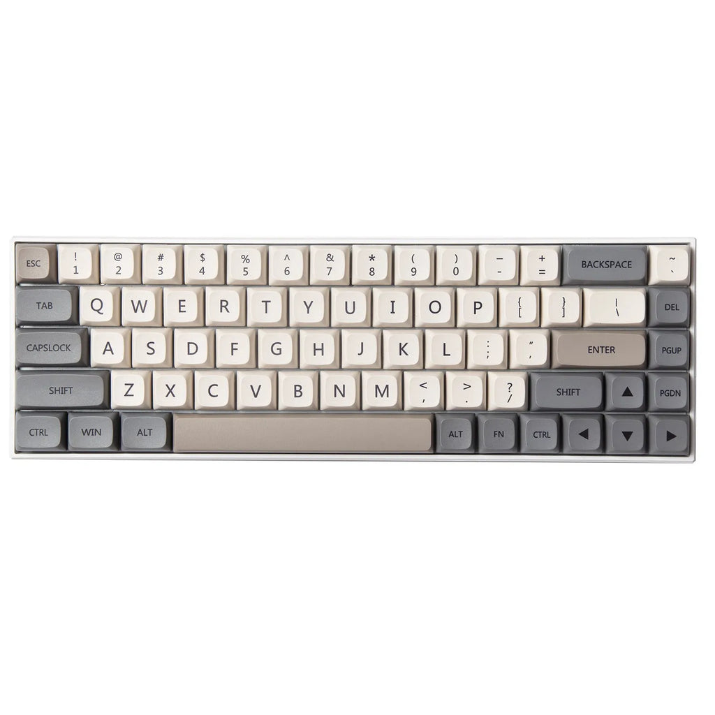 PBT XDA profile custom mechanical keyboard keycap set with 139 pieces showing English and Japanese legend options.