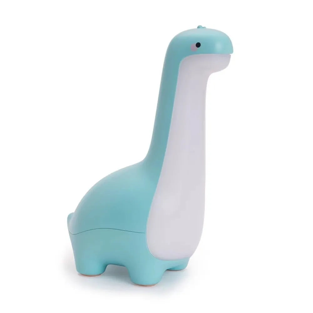 Cute dinosaur night light with 3000K warm glow in lemon yellow, USB rechargeable for kids bedroom decoration