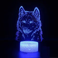 White base colour-changing LED desk lamp with touch control and remote, showing seven colour options.