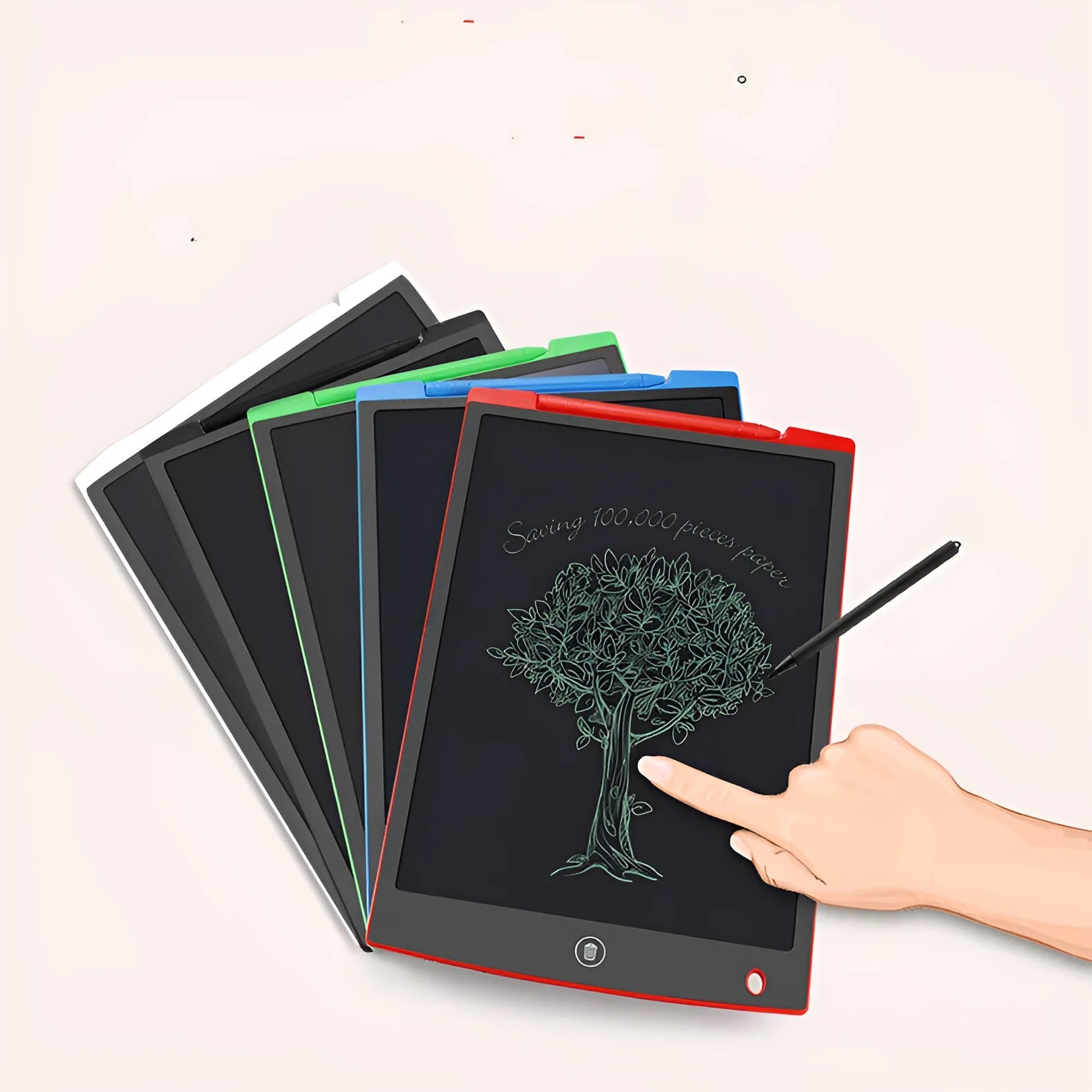 LCD electronic handwriting board for children with stylus pen in multiple colours