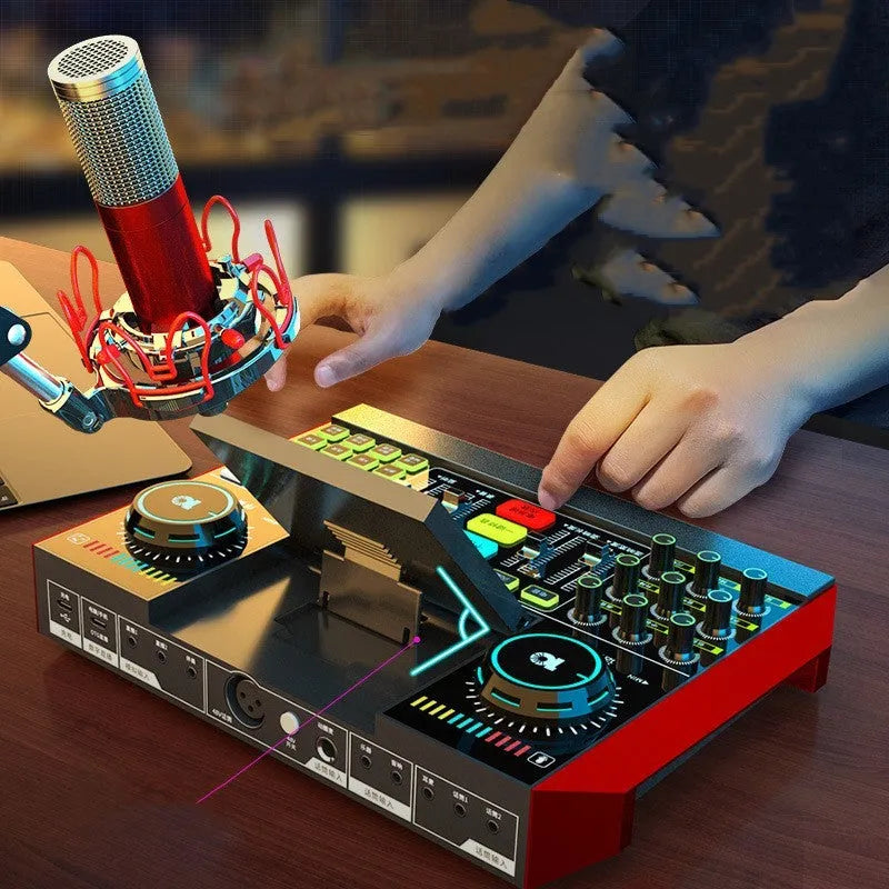 G10 sound card in black with 5.1 channel Bluetooth 5.0 for computer karaoke equipment repair and recording