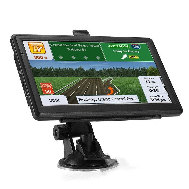 7-inch portable car GPS navigation device with bracket and charger
