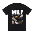 Funny cat lovers graphic t-shirt with geometric painted pattern on cotton fabric