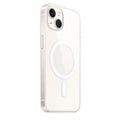 Transparent magnetic back cover case for iPhone on a flat surface.