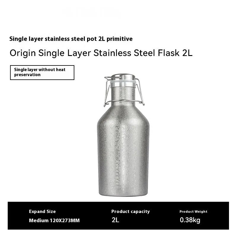 Stainless steel thermal pot with large capacity and portable handle