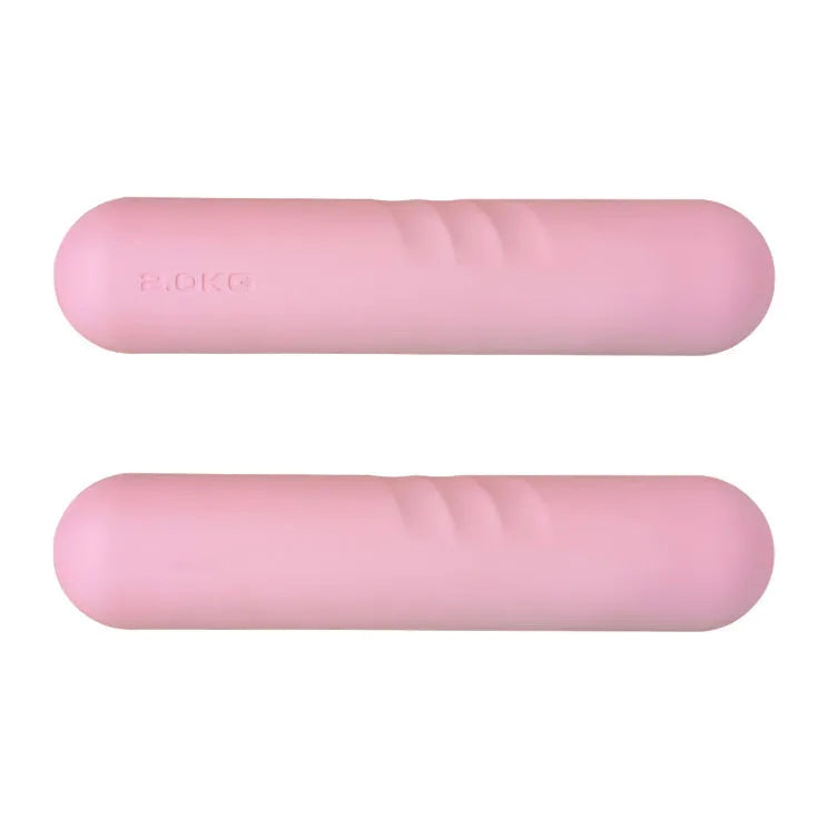 Hand-drawn silicone grip dumbbell stick in choice of colours and weights