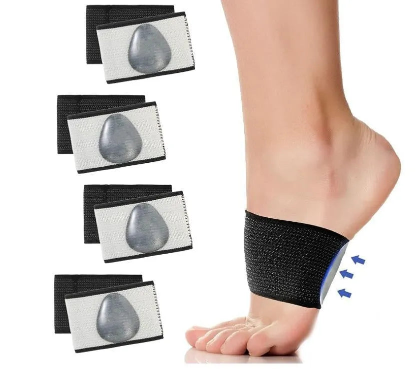 Elastic arch support foot bandage with heart pattern design for flat feet relief