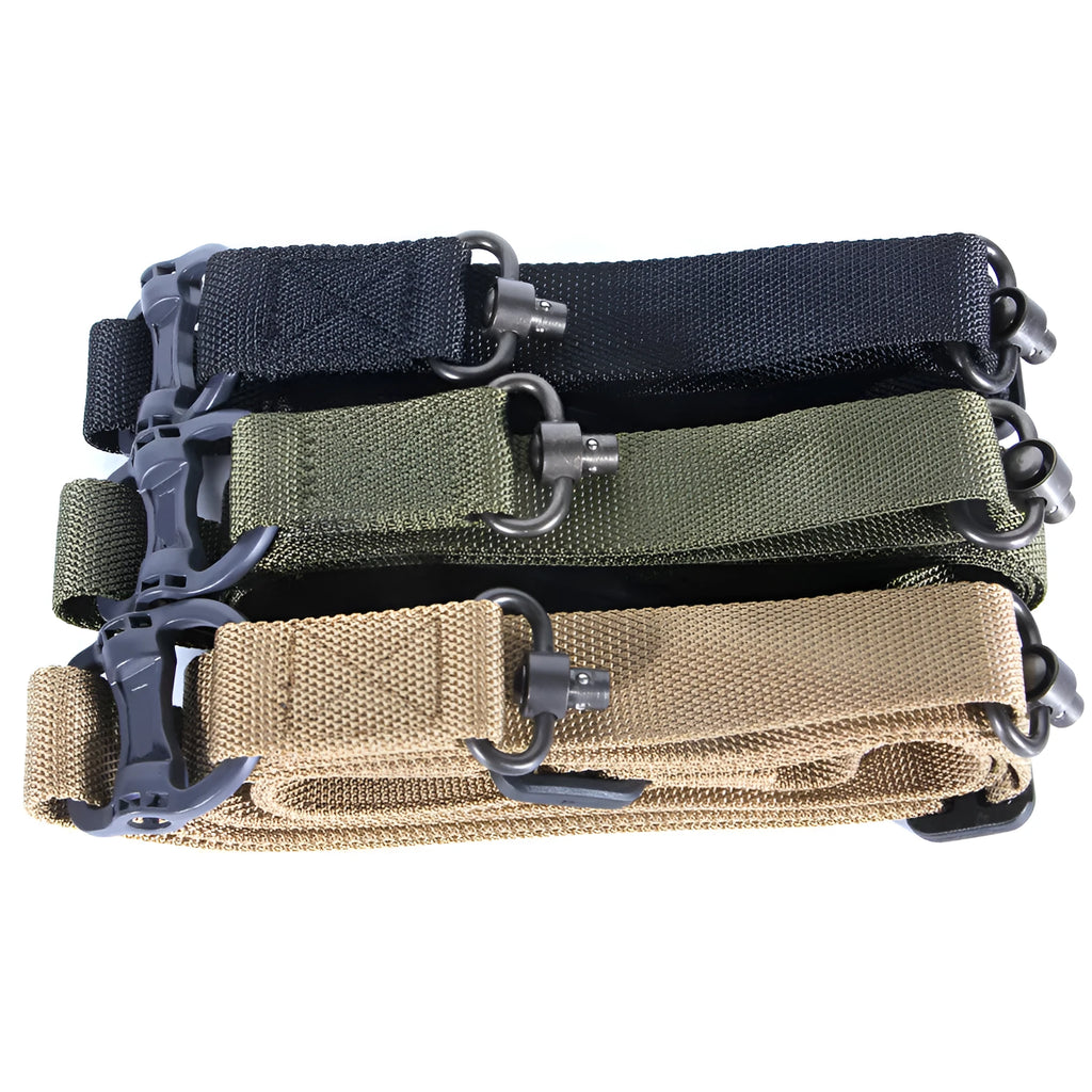 Tactical nylon multifunctional task strap rope showing black colour option with 150cm stretch capability