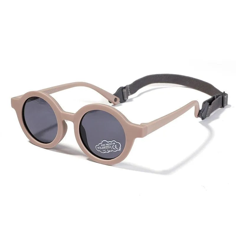 Children's round-frame polarised sunglasses with UV400 protection for 0-3 year olds