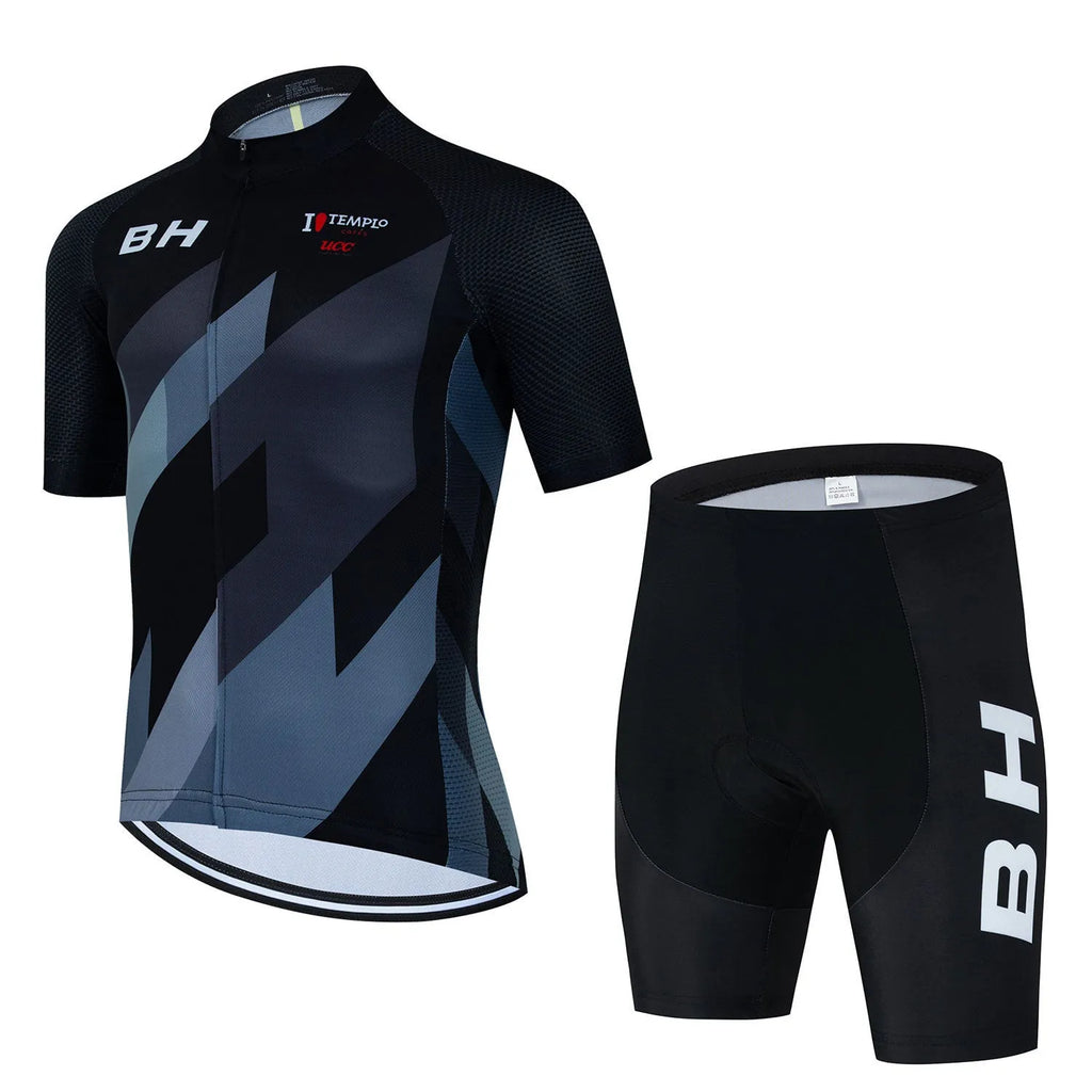BH Men's Short Sleeve Riding Sweatshirt Suit in mesh fabric for cycling and outdoor sports