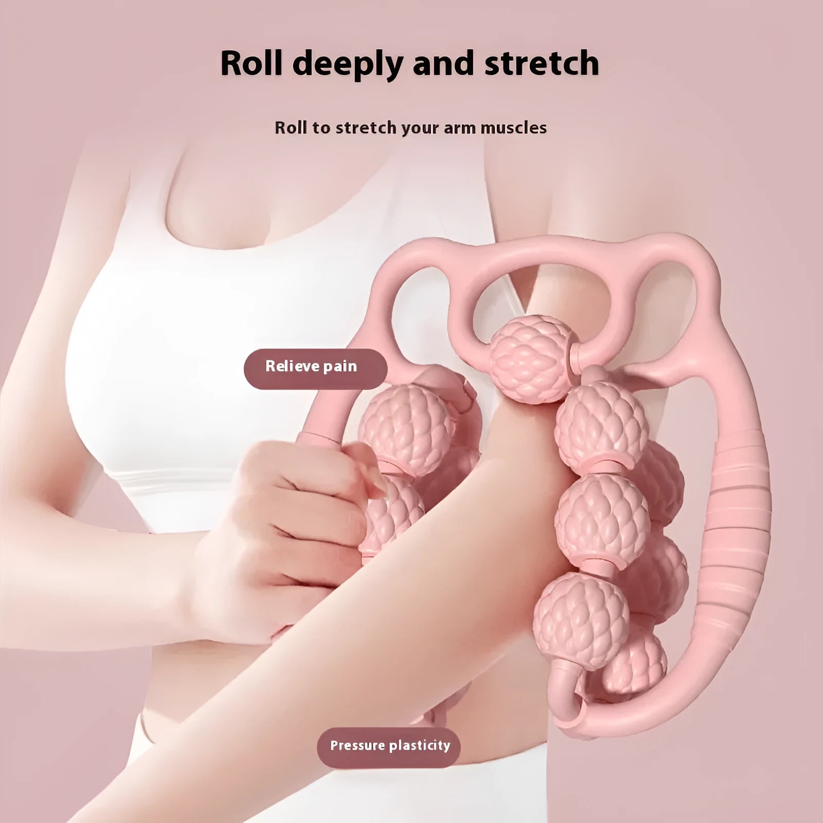 Bear-shaped double row clip leg massager in pink, green or purple