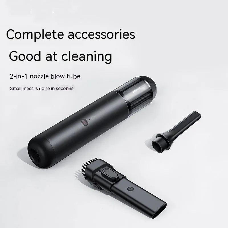 BASEUS A3 black wireless handheld car vacuum cleaner with USB Type-C charging port