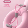 Yoga four-piece fitness set containing a leg beauty device, yoga ring, pedal tension device, and figure eight tension rope.