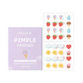 Cartoon acne relieving patch with tea tree oil and mint leaves, 144 patches in pack, hydrocolloid blemish treatment