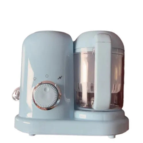 Baby food processor with steamer and blender functions in green or pink colour options