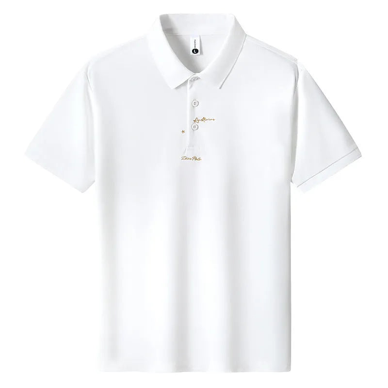 Men's casual loose fit cotton t-shirt in sky blue colour on a hanger.
