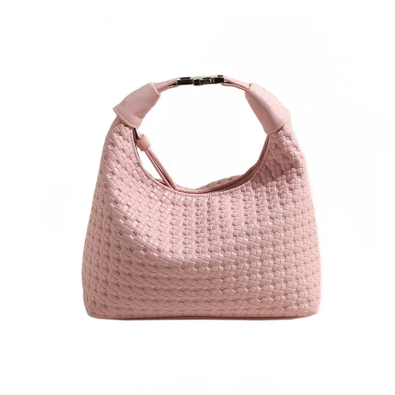 Soft PU leather messenger bag in bucket style with internal document organisation