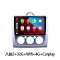 Android car stereo with 9-inch touchscreen and integrated manual air conditioner controls for Volkswagen Fox