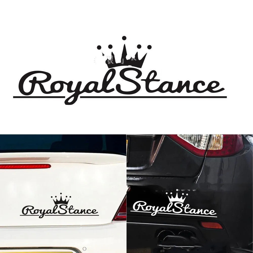 Colourful reflective vinyl car sticker with a crown design for vehicle decoration
