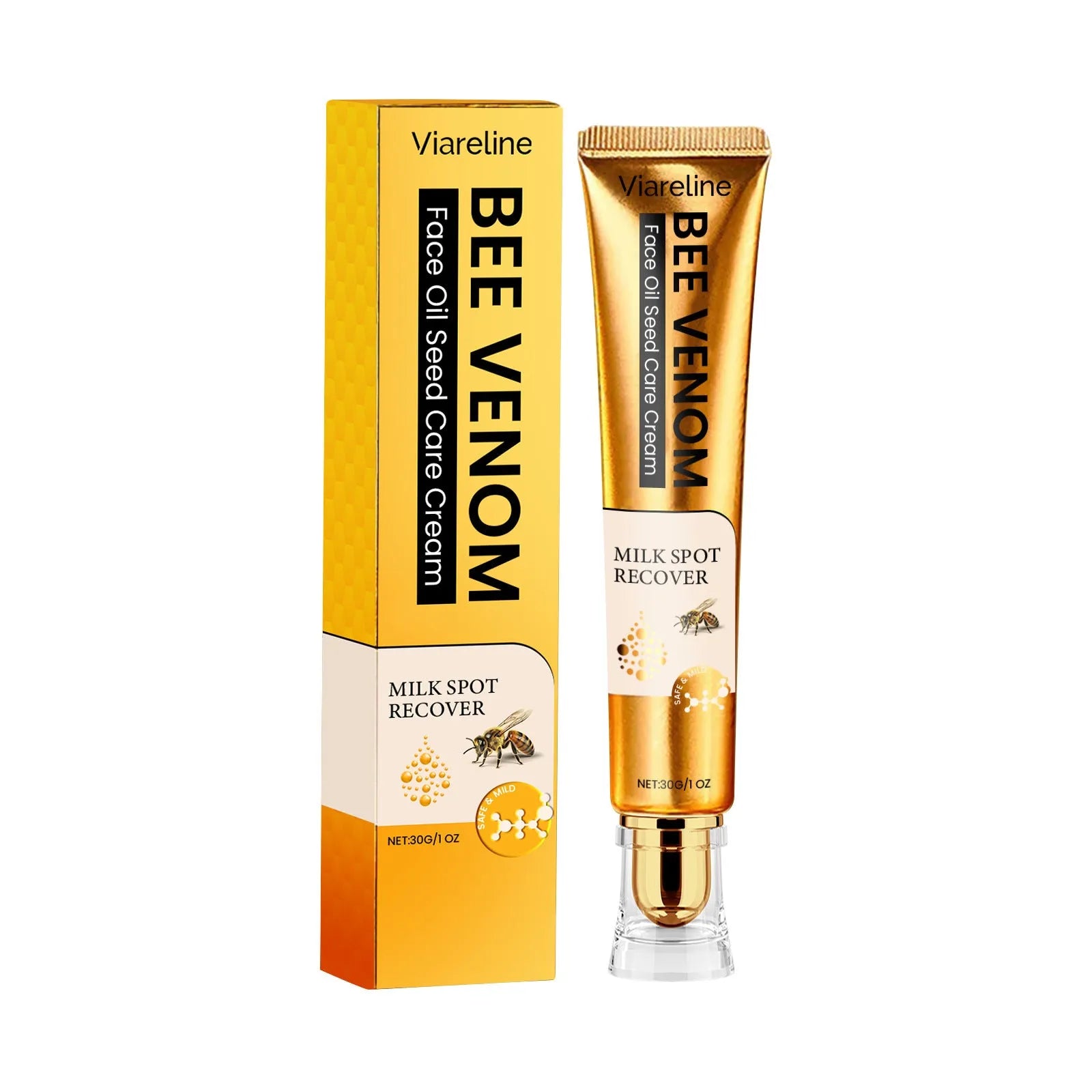30g tube of bee venom facial neck care cream with jojoba oil and milk extract