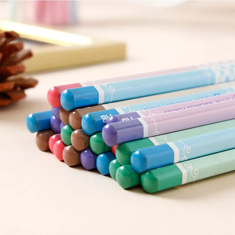 Basswood thermal transfer pencil refills with hexagonal barrel design in HB hardness