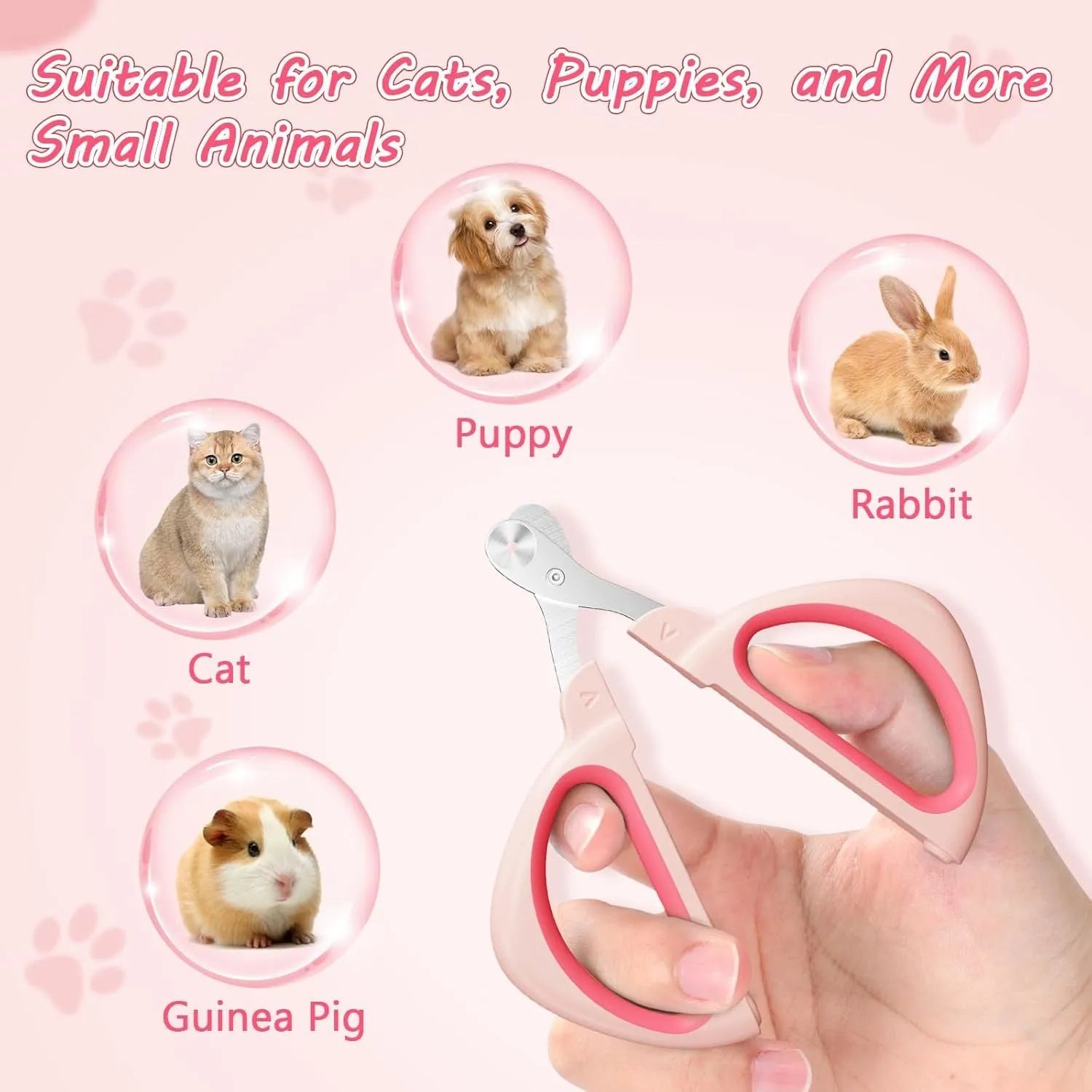 Blue cat nail clipper with positioning hole and non-slip handle