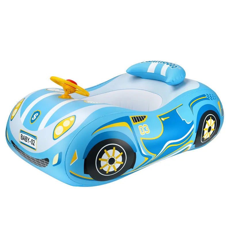 Cartoon sports car inflatable swimming ring for children with 51 cm diameter