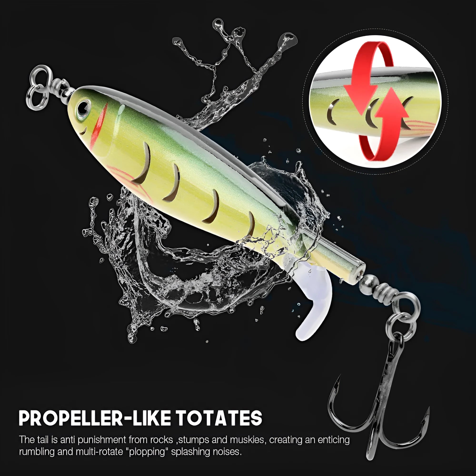 7.5cm long bionic fishing bait on a solid background, showing one of its multiple colour variations.